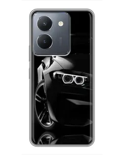 Чохол для Vivo Y36 з картинкою «Чорна BMW — профіль»