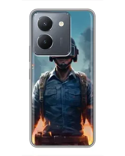 Чехол для Vivo Y36 с картинкой «PUBG — реалистичный герой» Чехол для Vivo Y36 с картинкой «PUBG — реалистичный герой»