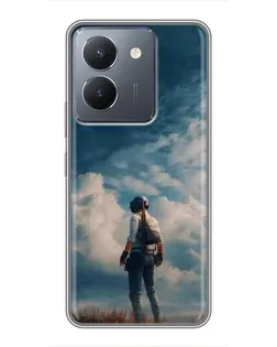 Чехол для Vivo Y36 с картинкой «Герой PUBG на скале» Чехол для Vivo Y36 с картинкой «Герой PUBG на скале»
