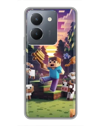 Чехол для Vivo Y36 с картинкой «Стив на ферме» Чехол для Vivo Y36 с картинкой «Стив на ферме»