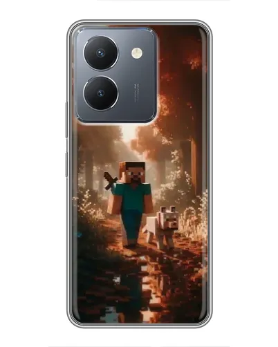 Чехол для Vivo Y36 с картинкой «Стив в лесу» Чехол для Vivo Y36 с картинкой «Стив в лесу»