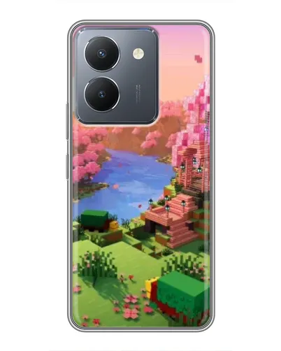 Чехол для Vivo Y36 с картинкой «Розовое дерево Minecraft» Чехол для Vivo Y36 с картинкой «Розовое дерево Minecraft»