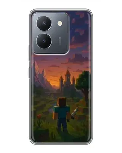 Чохол для Vivo Y36 з картинкою «Стів біля вежі» Чохол для Vivo Y36 з картинкою «Стів біля вежі»