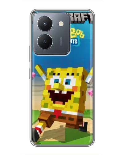 Чехол для Vivo Y36 с картинкой «Губка Боб Minecraft» Чехол для Vivo Y36 с картинкой «Губка Боб Minecraft»
