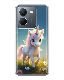 Чехол для Vivo Y36 с картинкой «Единорог на поляне» Чехол для Vivo Y36 с картинкой «Единорог на поляне»