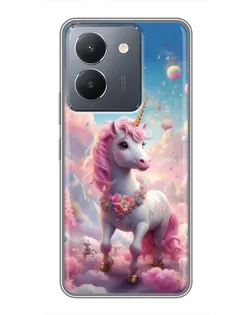 Чехол для Vivo Y36 с картинкой «Единорог среди облаков»