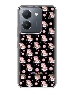 Чехол для Vivo Y36 с картинкой «Magic Unicorn паттерн»