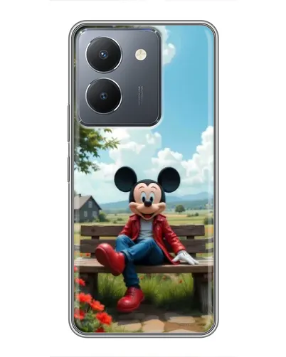 Чехол для Vivo Y36 с картинкой «Микки на скамейке»