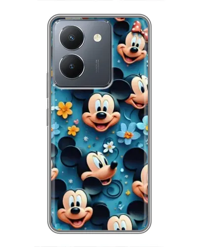 Чехол для Vivo Y36 с картинкой «Паттерн Микки и Минни»