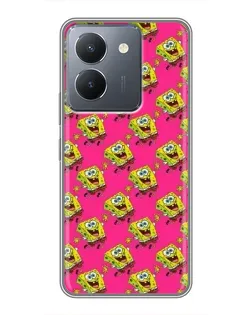 Чехол для Vivo Y36 с картинкой «Розовый паттерн»