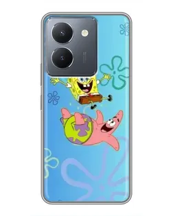 Чехол для Vivo Y36 с картинкой «Спанч Боб и Патрик»