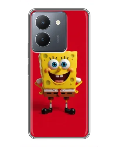 Чехол для Vivo Y36 с картинкой «Спанч Боб на красном»