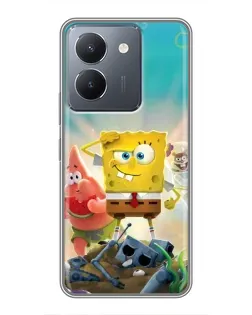 Чехол для Vivo Y36 с картинкой «Спанч Боб победитель»