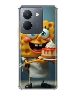 Чехол для Vivo Y36 с картинкой «Повар Спанч Боб»