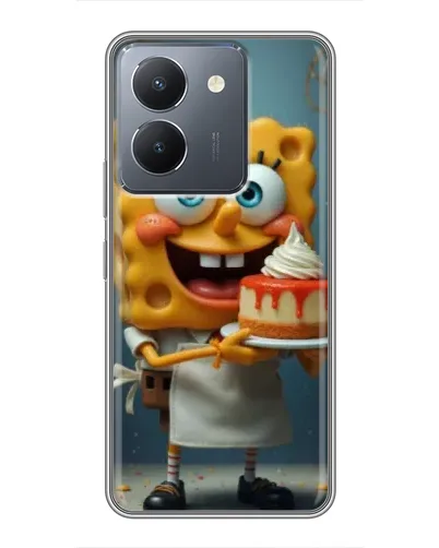 Чехол для Vivo Y36 с картинкой «Повар Спанч Боб»