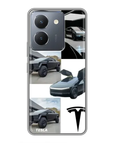 Чехол для Vivo Y36 с картинкой «Коллаж Cybertruck Tesla» Чехол для Vivo Y36 с картинкой «Коллаж Cybertruck Tesla»