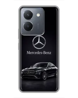 Чехол для Vivo Y36 с картинкой «Mercedes — решетка радиатора»