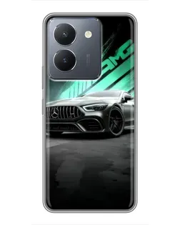 Чехол для Vivo Y36 с картинкой «Темный Mercedes AMG»