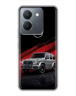 Чехол для Vivo Y36 с картинкой «Mercedes G-Class красный»