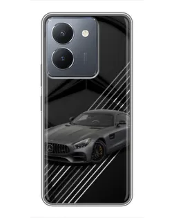 Чехол для Vivo Y36 с картинкой «Mercedes AMG — графика»