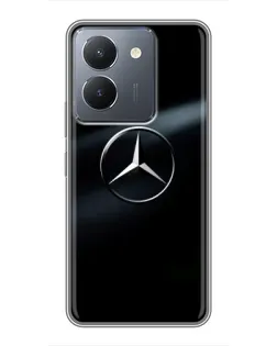 Чехол для Vivo Y36 с картинкой «Mercedes на металле»