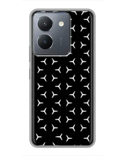 Чехол для Vivo Y36 с картинкой «Mercedes паттерн звезд»