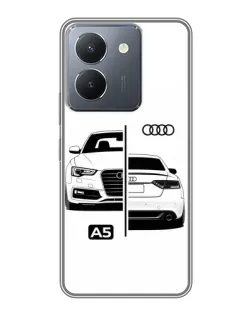 Чехол для Vivo Y36 с картинкой «Audi — контрастный дизайн»