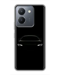 Чехол для Vivo Y36 с картинкой «Взгляд Audi в темноте»