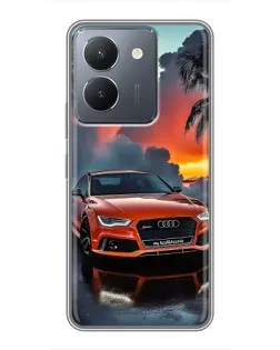 Чехол для Vivo Y36 с картинкой «Audi — закат»