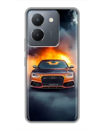 Чехол для Vivo Y36 с картинкой «Audi в огненном дыму» Чехол для Vivo Y36 с картинкой «Audi в огненном дыму»