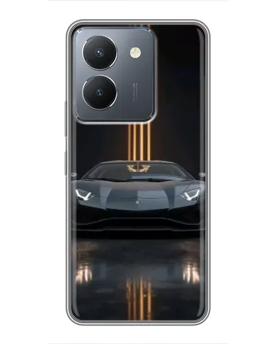 Чехол для Vivo Y36 с картинкой «Lamborghini золотые линии»
