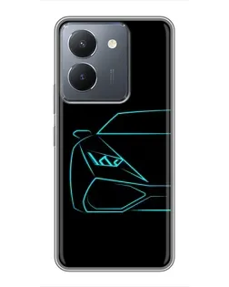 Чехол для Vivo Y36 с картинкой «Голубой силуэт Lamborghini» Чехол для Vivo Y36 с картинкой «Голубой силуэт Lamborghini»
