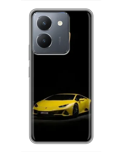 Чехол для Vivo Y36 с картинкой «Lamborghini желтый акцент»