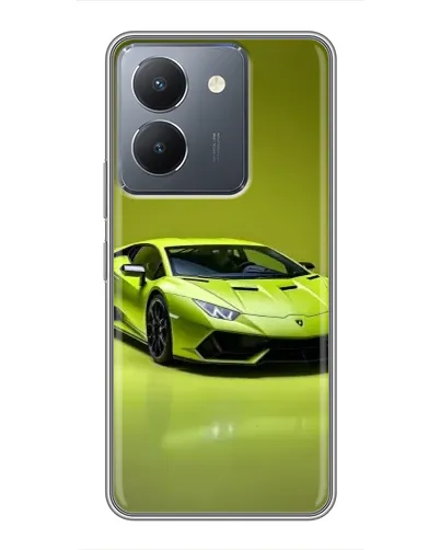 Чехол для Vivo Y36 с картинкой «Салатовый Lamborghini Huracan»