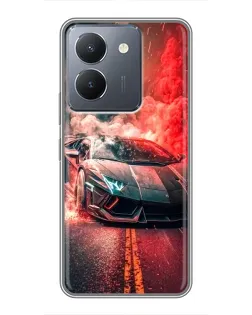 Чехол для Vivo Y36 с картинкой «Lamborghini красный дым» Чехол для Vivo Y36 с картинкой «Lamborghini красный дым»