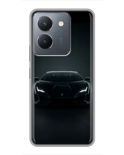 Чехол для Vivo Y36 с картинкой «Черный Lamborghini Aventador»