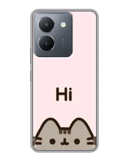 Чехол для Vivo Y36 с картинкой «Пушин говорит Hi» Чехол для Vivo Y36 с картинкой «Пушин говорит Hi»