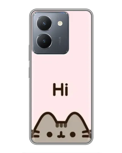Чехол для Vivo Y36 с картинкой «Пушин говорит Hi» Чехол для Vivo Y36 с картинкой «Пушин говорит Hi»