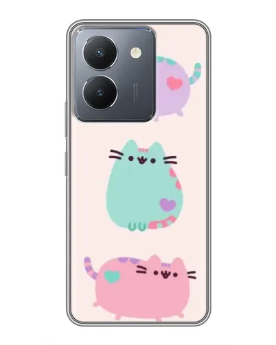Чехол для Vivo Y36 с картинкой «Pusheen трио» Чехол для Vivo Y36 с картинкой «Pusheen трио»