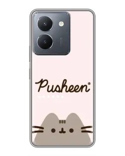 Чехол для Vivo Y36 с картинкой «Pusheen логотип» Чехол для Vivo Y36 с картинкой «Pusheen логотип»
