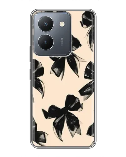 Чехол для Vivo Y36 с картинкой «Паттерн черные банты» Чехол для Vivo Y36 с картинкой «Паттерн черные банты»