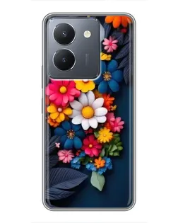 Чехол для Vivo Y36 с картинкой «Цветочная феерия»