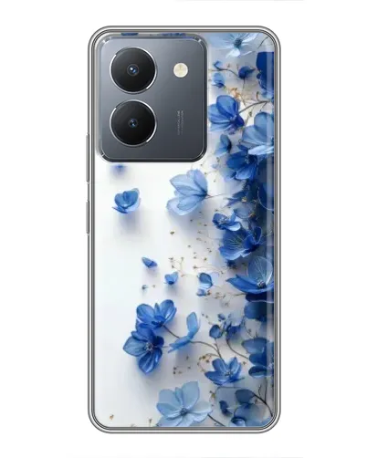 Чехол для Vivo Y36 с картинкой «Голубой цветочный каскад» Чехол для Vivo Y36 с картинкой «Голубой цветочный каскад»