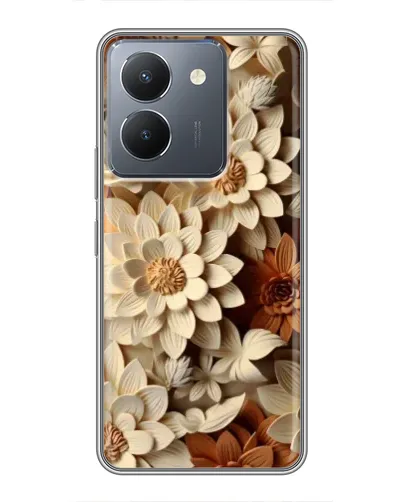 Чехол для Vivo Y36 с картинкой «Бежевый флористический декор» Чехол для Vivo Y36 с картинкой «Бежевый флористический декор»