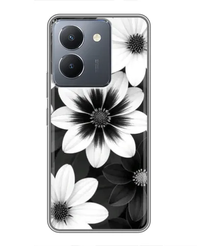 Чехол для Vivo Y36 с картинкой «Монохромные астры» Чехол для Vivo Y36 с картинкой «Монохромные астры»