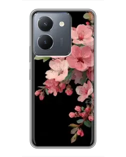Чехол для Vivo Y36 с картинкой «Розовая ветка сакуры»