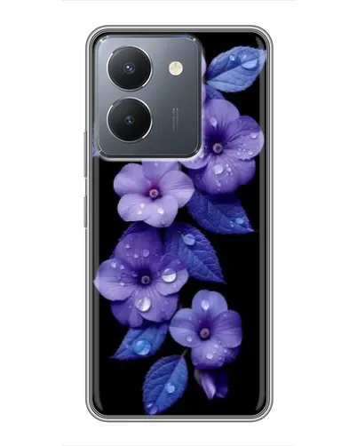 Чехол для Vivo Y36 с картинкой «Фиолетовые цветы с росою» Чехол для Vivo Y36 с картинкой «Фиолетовые цветы с росою»