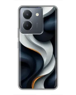 Чохол для Vivo Y36 з картинкою «Об'ємні чорно-білі стрічки» Чохол для Vivo Y36 з картинкою «Об'ємні чорно-білі стрічки»