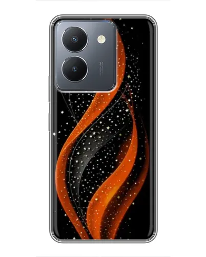Чехол для Vivo Y36 с картинкой «Огненная звездная волна»