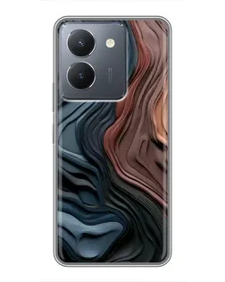Чехол для Vivo Y36 с картинкой «Цветные волны каньона»